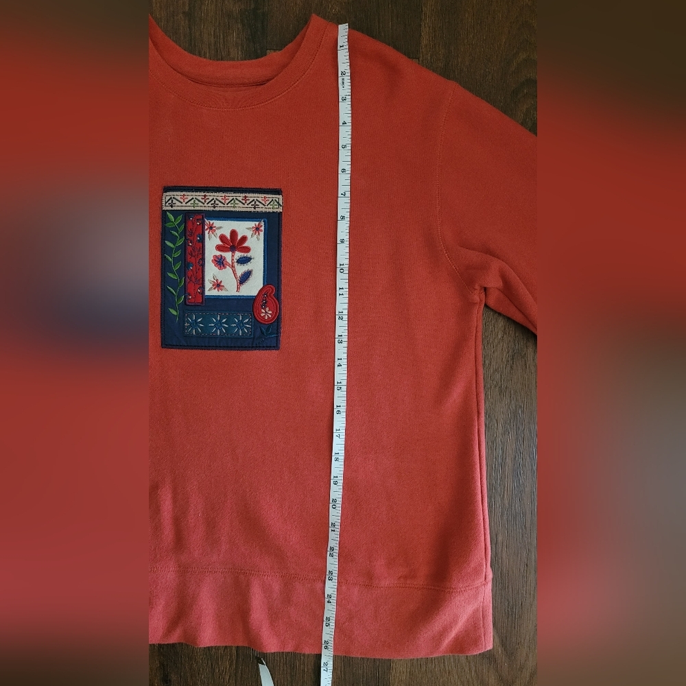 Field Gear Fleecy Cotton Blend Pullover Autumn Sweatshirt, Women's XL, Orange - Picture 8 of 8